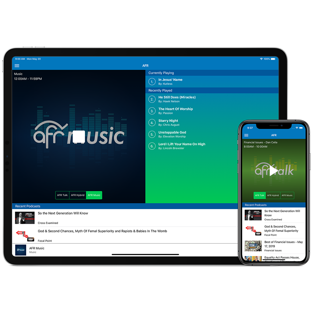 AFR App on iPhone and iPad