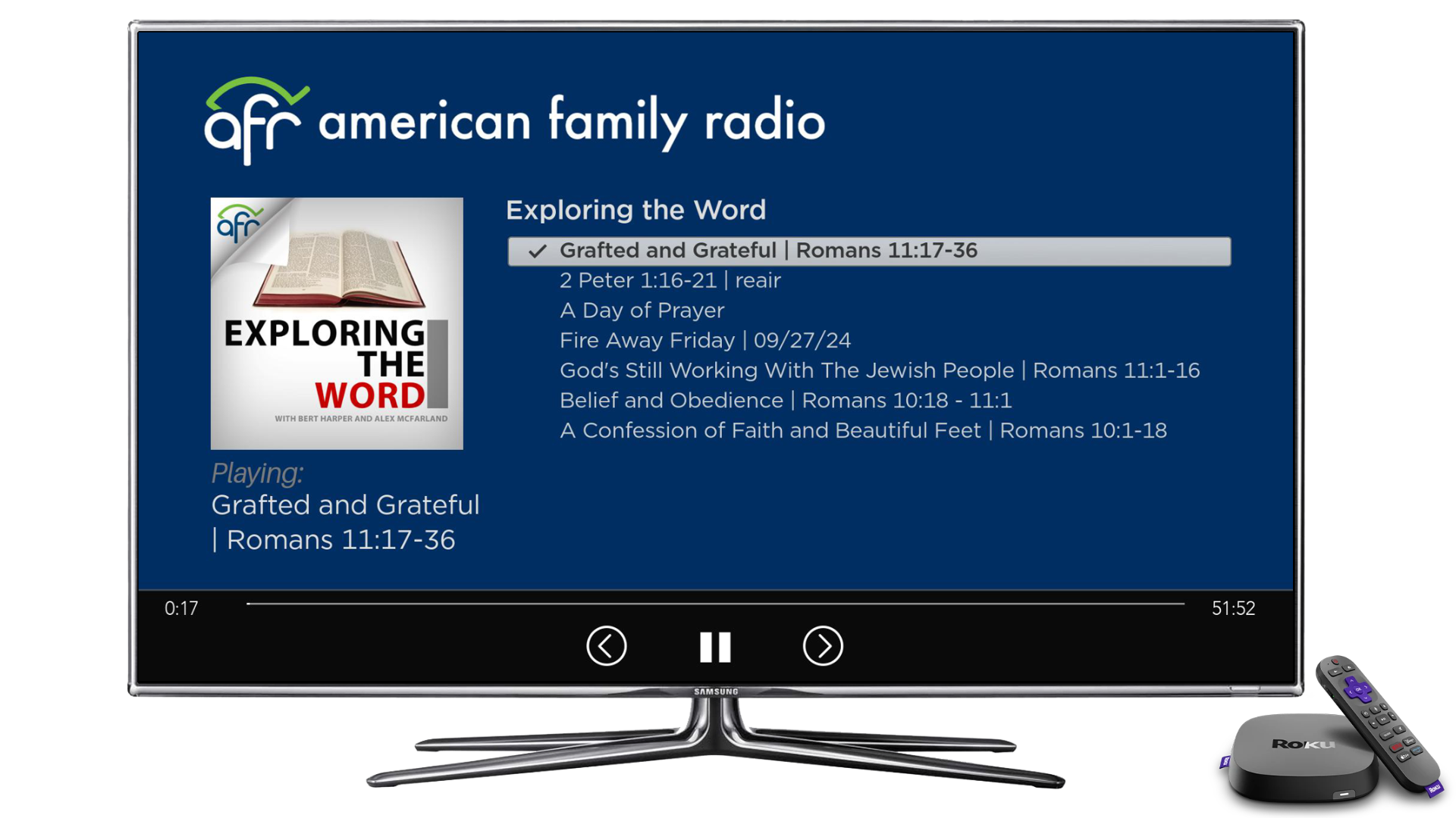 AFR App on Roku